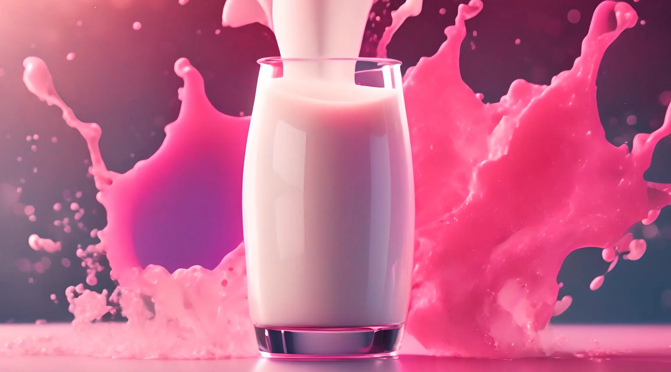 Strawberry Milk Splash Dynamic Fluid Video